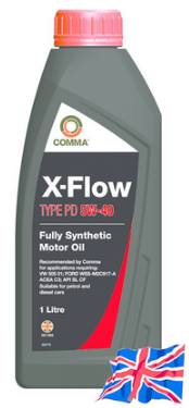 COMMA 5W40 X-FLOW TYPE PD (1L) масло моторное!\ ACEA C3, API SL/CF, VW 505.01, FORD 917-A (синт)