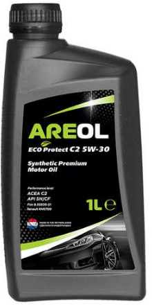 AREOL ECO Protect C2 5W30 (1L) масло моторное! синт.\ ACEA C2, API SN/CF, Fiat 9.55535-S1