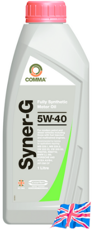 COMMA 5W40 SYNER-G (1L) масло моторное!\ACEA A3/B4,API SN/CF, MB 229.1(3),VW 502.00/505.00