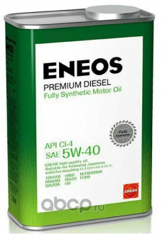 ENEOS  Premium Diesel 5W40 CI-4 синтетика моторное масло 1л.