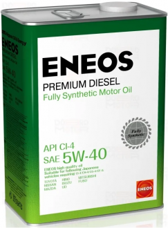 ENEOS  Premium Diesel 5W40 CI-4 синтетика моторное масло 4л.