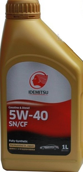 IDEMITSU FULLY-SYNTHETIC SN/CF 5W40 1л/ Масло моторное синтетика 100%