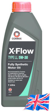 COMMA 5W30 X-FLOW TYPE LL (1L) масло моторное! синт.\ GM-LL-A-025, GM-LL-B-025